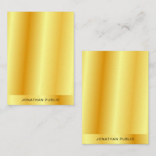 Glamour Imitate Gold Metallic Look Template Custom Mitteilungskarte