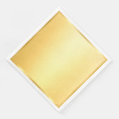 Glamour Imitate Gold Moderne Blank Template Serviette (Ecke)