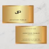 Glamour Imitate Gold Moderne Vorlage Elegant Trend Visitenkarte (Vorne/Hinten)