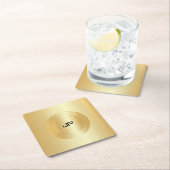 Glamour Imitate Gold Monogramm Personalisierte Vor Rechteckiger Pappuntersetzer (Vor Ort)