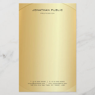 Glamour Imitate Gold Personalisiert Moderne Elegan Briefpapier