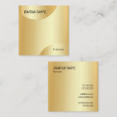 Glamour Imitate Gold Template Modernes Design Quadratische Visitenkarte (Vorne/Hinten)