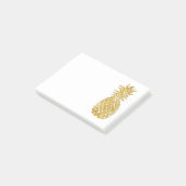Glamour Imitate Goldfolie Ananas Post-it Klebezettel (angewinkelt)
