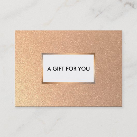 Glamour Imitate Kupfer Gold Geschenkkarte Rabattkarte (Vorderseite)