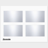 Glamour-Imitate Silver Blank Template Moderne Eleg Rechteckiger Aufkleber (Blatt)