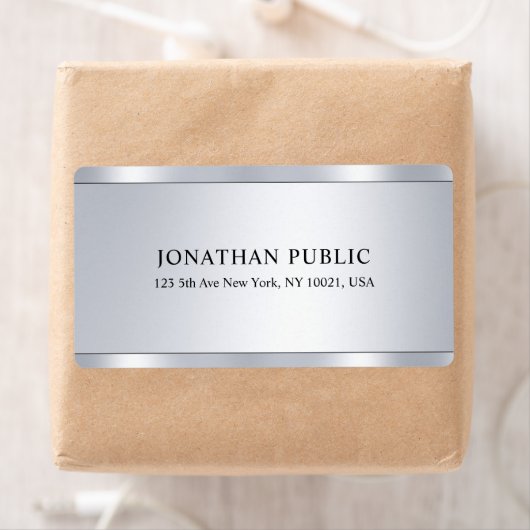 Glamour-Imitate Silver Modern Elegante Vorlage (Insitu)