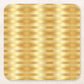 Glamour Imitats Gold Elegante Moderne Blank Templa Rechteckiger Pappuntersetzer (Vorderseite)