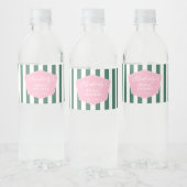 Glamour in den 1950er Jahren Party in rosa und grü Wasserflaschenetikett (Flaschen)