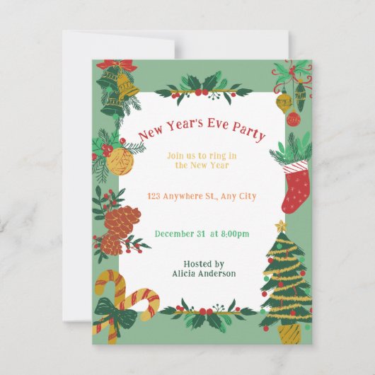 Glamour in der Party Einladung Frames (Vorderseite)