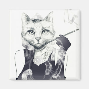 Glamour-Katze Magnet