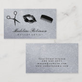 Glamour Kiss Comb Shears Glitzer Visitenkarte (Vorne/Hinten)