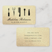 Glamour Kit mit elegantem Glitzer Visitenkarte (Vorne/Hinten)