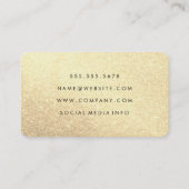 Glamour Kit mit elegantem Glitzer Visitenkarte (Rückseite)