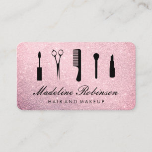 Glamour Kit Tools mit elegantem Ruby Glitzer Visitenkarte