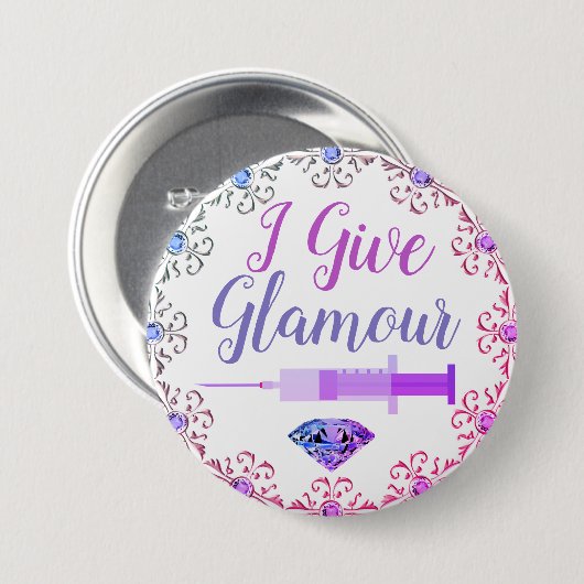 Glamour-Krankenschwester Button (Vorne & Hinten)