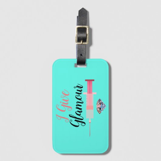 Glamour Krankenschwester erschossen lustige medizi Gepäckanhänger (Vorderseite Vertikal)