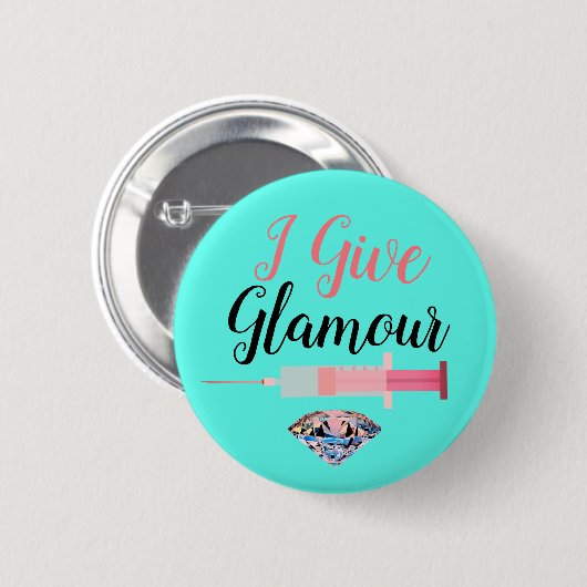 Glamour Krankenschwester erschossen niedliche medi Button (Vorne & Hinten)