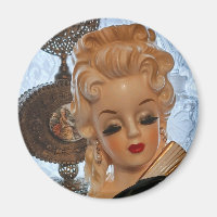 Glamour Lady Head Vase Fan Parfüm Flaschen
