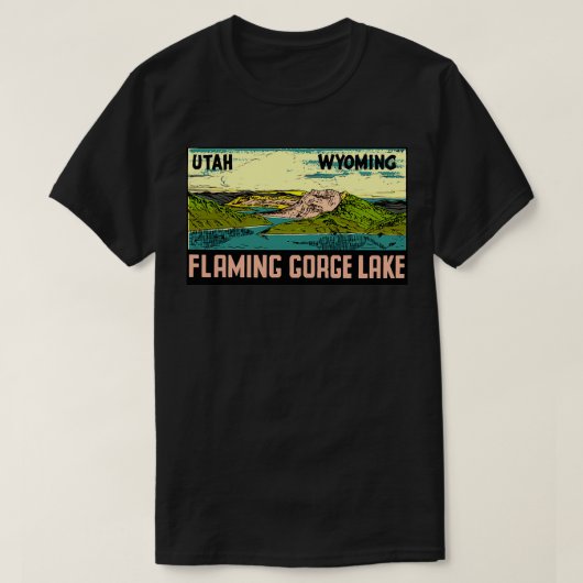 Glamour Lake Vintag Utah Wyoming Ret T-Shirt (Design vorne)
