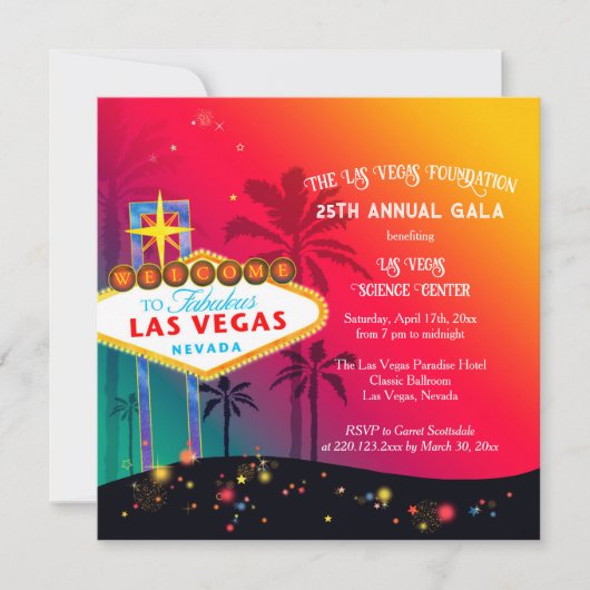 Glamour Las Vegas Annual Wohltätigkeit Gala Einladung (Vorderseite)