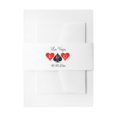 Glamour Las Vegas Hochzeit Poker Thema Einladungsbanderole (Vorderseite Beispiel)