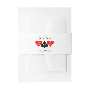 Glamour Las Vegas Hochzeit Poker Thema Einladungsbanderole