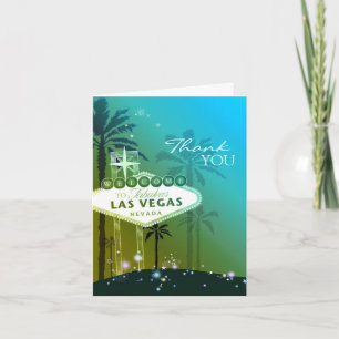 Glamour Las Vegas Wedding Dankeschön Card Dankeskarte