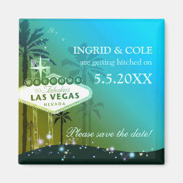 Glamour Las Vegas Wedding Save the Date Magnet