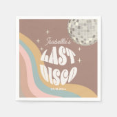 Glamour Last Disco Retro 70er Groovy Bachelorette Serviette (Vorderseite)