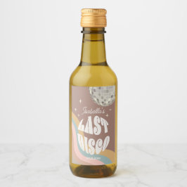 Glamour Last Disco Retro 70er Groovy Bachelorette Weinetikett