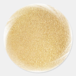 Glamour-Leer-Vorlage Elegant Faux-Gold-Glitter Runder Aufkleber