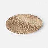 Glamour Light Brown Tiger Stripes Animal Print Pappteller (Schrägansicht)