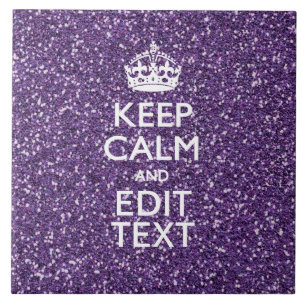 Glamour Lila Behielt Ruhe Personalisiert Fliese