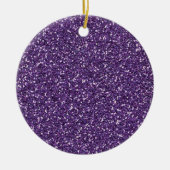 Glamour Lila Behielt Ruhe Personalisiert Keramikornament (Vorne)