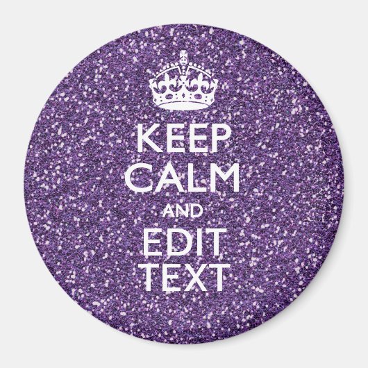 Glamour Lila Behielt Ruhe Personalisiert Magnet (Vorne)