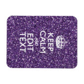 Glamour Lila Behielt Ruhe Personalisiert Magnet (Horizontal)