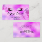 Glamour Lila Butterfly Lashes Visitenkarte (Vorne/Hinten)