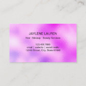 Glamour Lila Butterfly Lashes Visitenkarte (Rückseite)