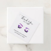 Glamour Lila Eyes & Brows Aquarell Vielen Dank Geschenkanhänger (Beispiel)