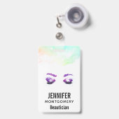 Glamour Lila Eyes & Brows Wasserfarbe Ausweis (Vorderseite mit einziehbar)