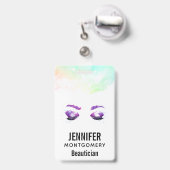 Glamour Lila Eyes & Brows Wasserfarbe Ausweis (Rückseite mit einziehbar)