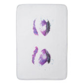 Glamour Lila Eyes & Brows Wasserfarbe Badematte (Vorderseite Vertikal)