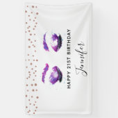 Glamour Lila Eyes & Brows Wasserfarbe Banner (Vertikal)