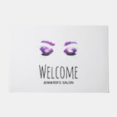 Glamour Lila Eyes & Brows Wasserfarbe Fußmatte (Vorderseite)