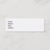 Glamour Lila Eyes & Brows Wasserfarbe Mini Visitenkarte (Rückseite)