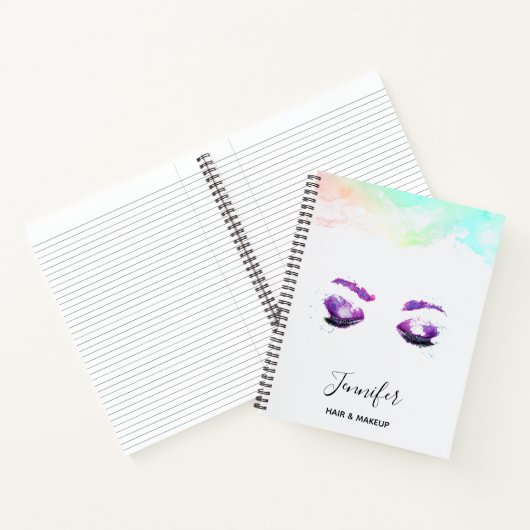 Glamour Lila Eyes & Brows Wasserfarbe Notizblock (Innenseite)