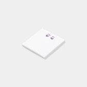 Glamour Lila Eyes & Brows Wasserfarbe Post-it Klebezettel (angewinkelt)