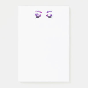 Glamour Lila Eyes & Brows Wasserfarbe Post-it Klebezettel