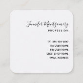 Glamour Lila Eyes & Brows Wasserfarbe Quadratische Visitenkarte (Rückseite)