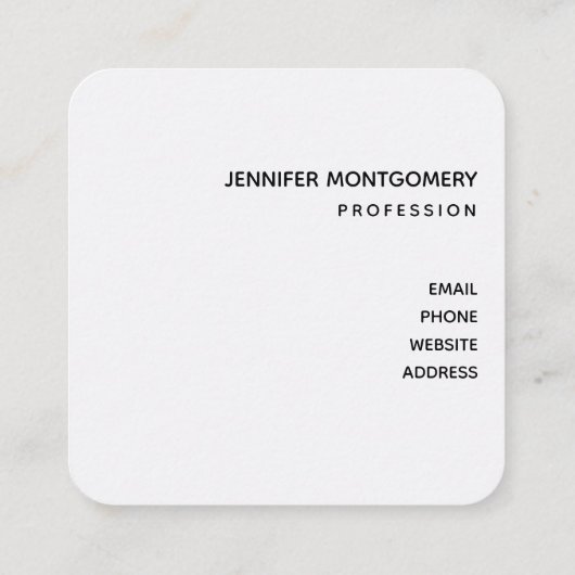 Glamour Lila Eyes & Brows Wasserfarbe Quadratische Visitenkarte (Rückseite)